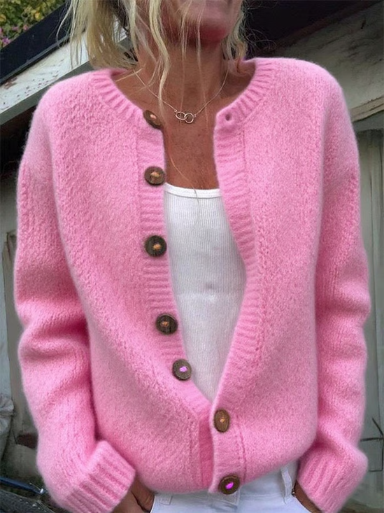 Women's Casual Long Sleeve Button Cardigan Sweater