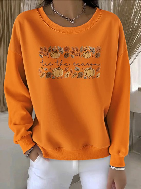 Casual Cotton Crew Neck Sweatshirt