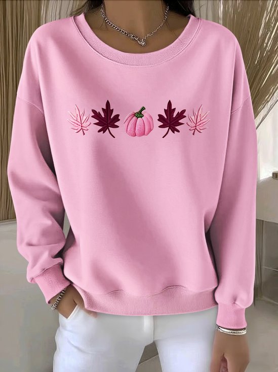 Regular Fit Casual Crew Neck Cotton Sweatshirt