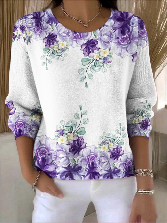 Vintage Floral Sweater