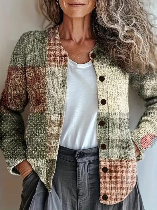Vintage Crew Neck Cardigan