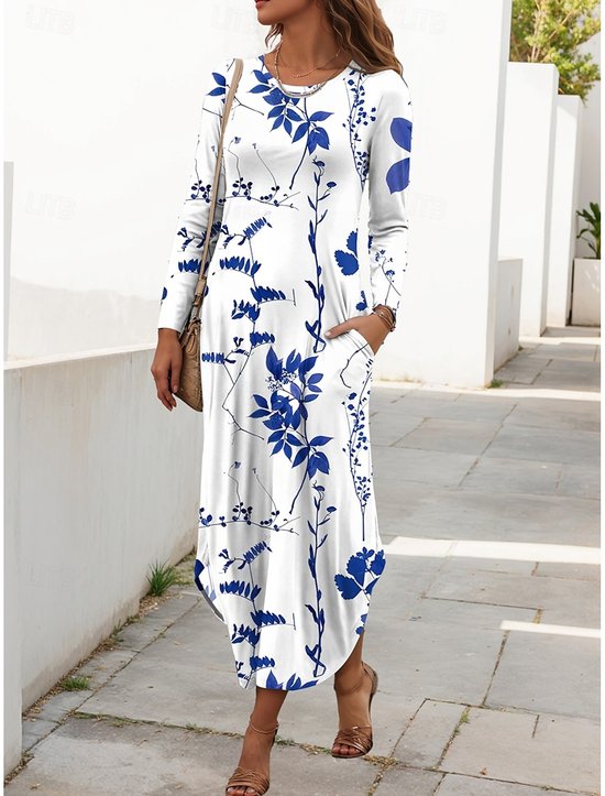 Women's Maxi Dress Sheath Dress T Shirt Dress Tee Dress Vacation Casual