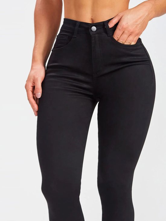 Women's Mid-Rise Slim-Fit Stretch Black Skinny Jeans