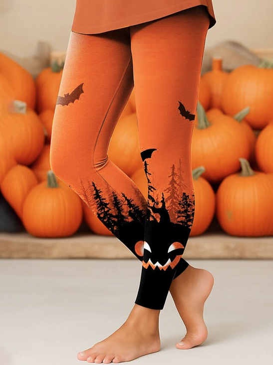 Women's Leggings Vacation Vintage Fashion Ankle-Length High WaistPantsHalloween