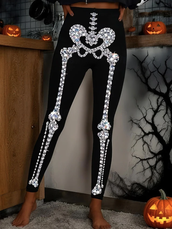 Women's Leggings Vacation Vintage Fashion Ankle-Length High WaistPantsHalloween