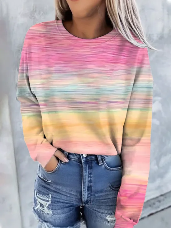 Casual Crew Neck Sweatshirt