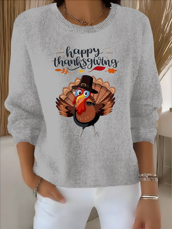 Women's Autumn and Winter Festive Patterned Pullover Tops