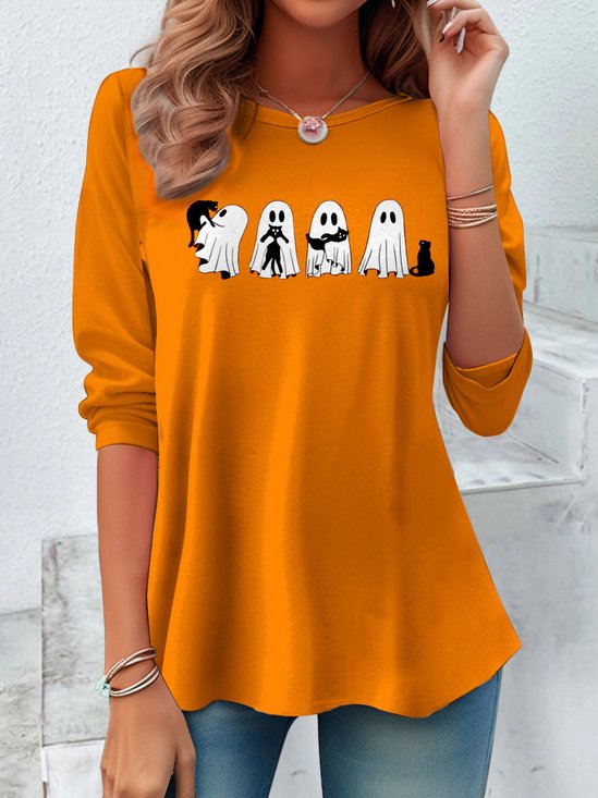 Regular Fit Floral Casual T-Shirt