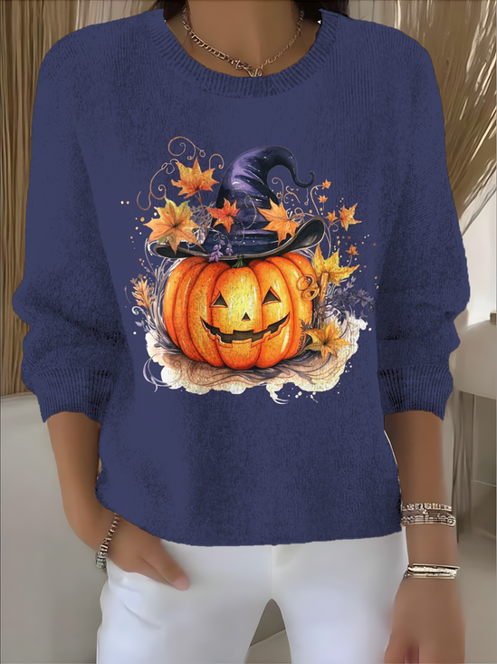 Women's Autumn and Winter Festive Patterned Pullover Tops