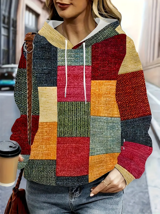 Abstract Casual Printing Hoodie