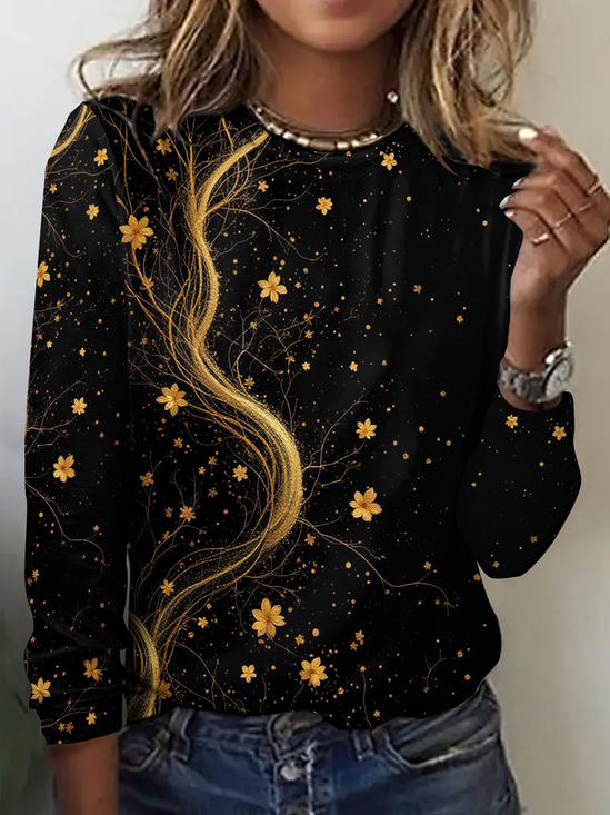 Crew Neck Cotton Regular Fit Vintage T-Shirt