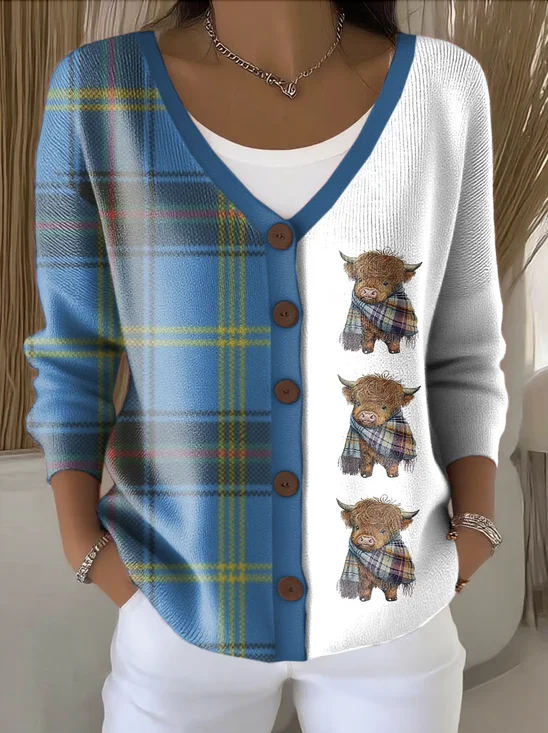 Casual V Neck Cardigan