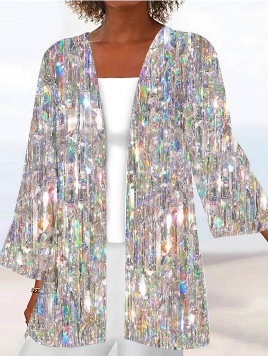 Vintage Others Gradient Pattern Kimono