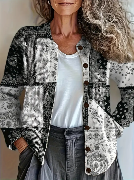 Casual Printing Cardigan
