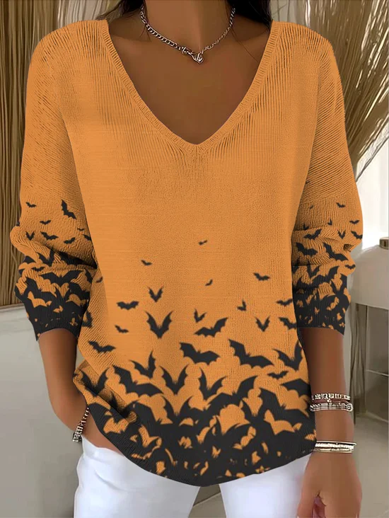 Halloween Casual Cotton Sweater