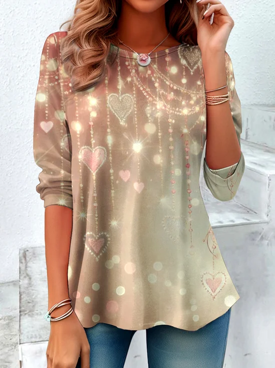 Casual Geometric Cotton T-Shirt