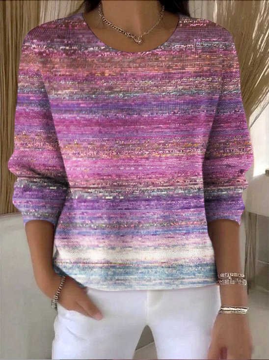 Casual Regular Fit Ombre Sweater