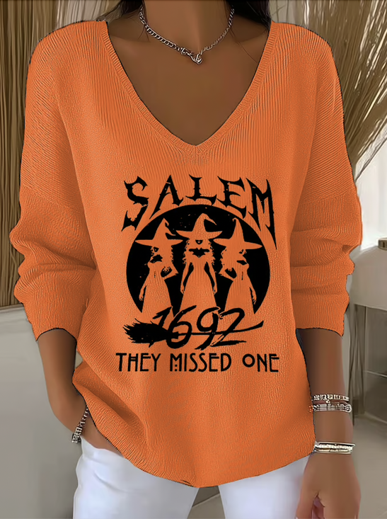 V Neck Regular Fit Casual Cotton Sweater