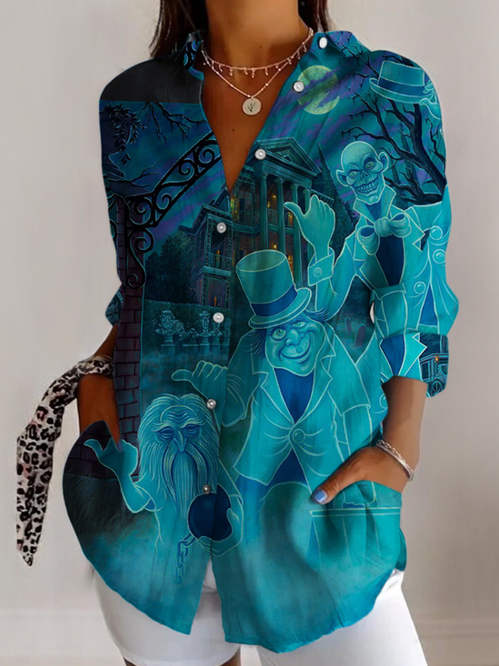 Cotton Halloween Regular Fit Party Shirt