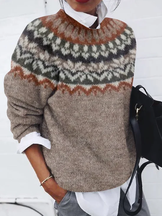 Regular Fit Casual Crew Neck Sweater