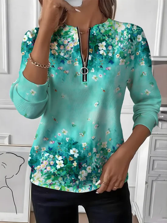 Imitation Cashmere Crew Neck Casual Sweater