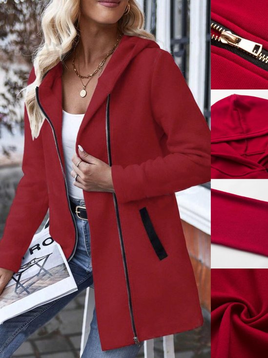 Stand Collar Casual Split Joint Jacket