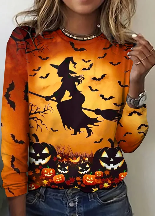 Cotton Casual Halloween T-Shirt