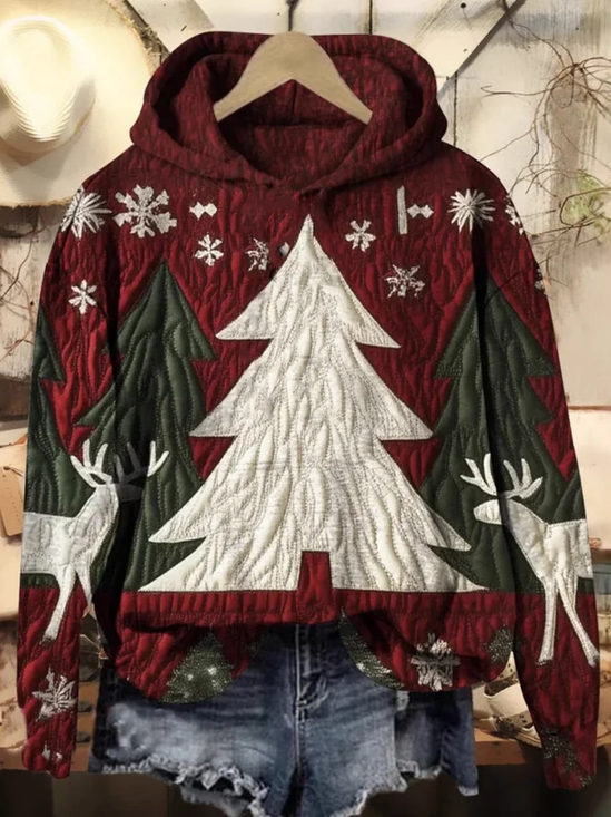 Christmas Casual Hoodie Loose Sweatshirt