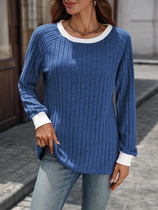 Casual Cotton Regular Fit Color Block T-Shirt