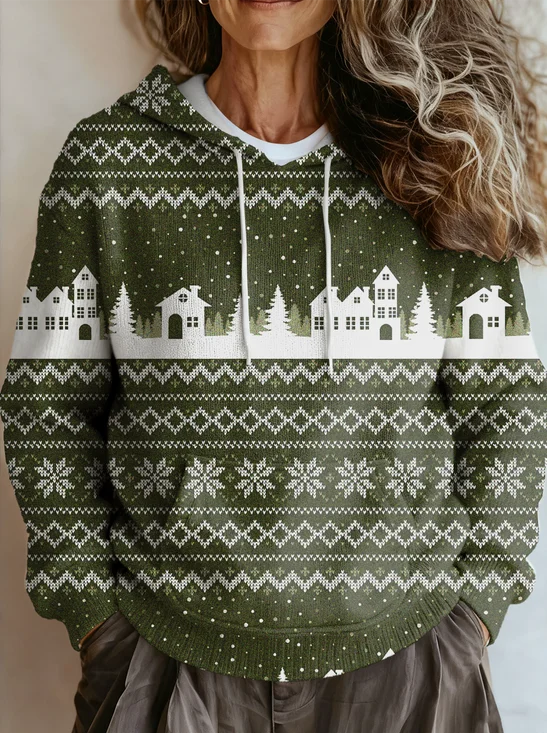 Hoodie Loose Christmas Ethnic Sweater