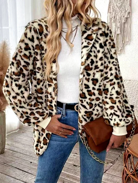 Regular Fit Cotton Polka Dots Casual Jacket