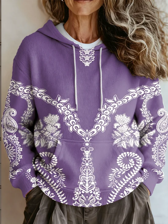 Ethnic Loose Hoodie Ethnic Sweater