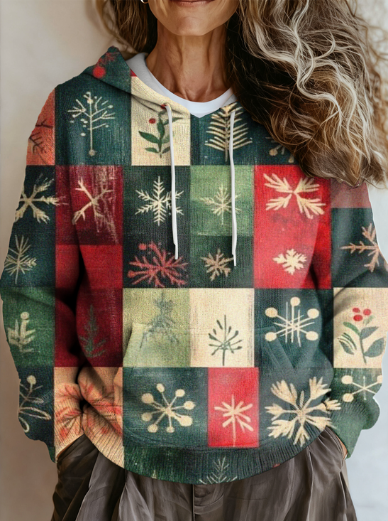 Loose Hoodie Christmas Ethnic Sweater