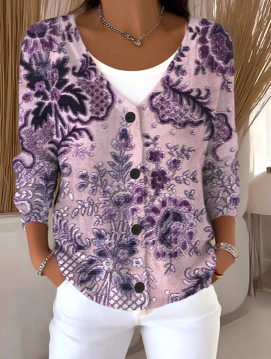Boho Loose V Neck Cardigan