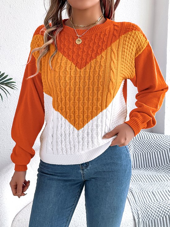 Casual Regular Fit Crew Neck Sweater