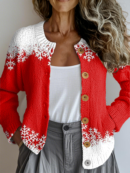 Casual Loose Christmas Knitted Cardigan