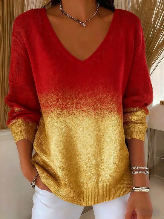 Casual Loose Christmas Tree Knit Top