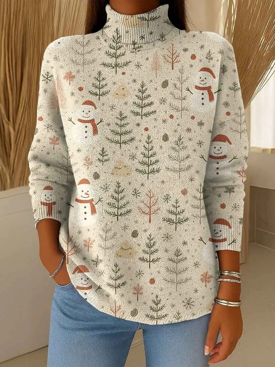 Christmas Turtleneck Casual Loose Sweater