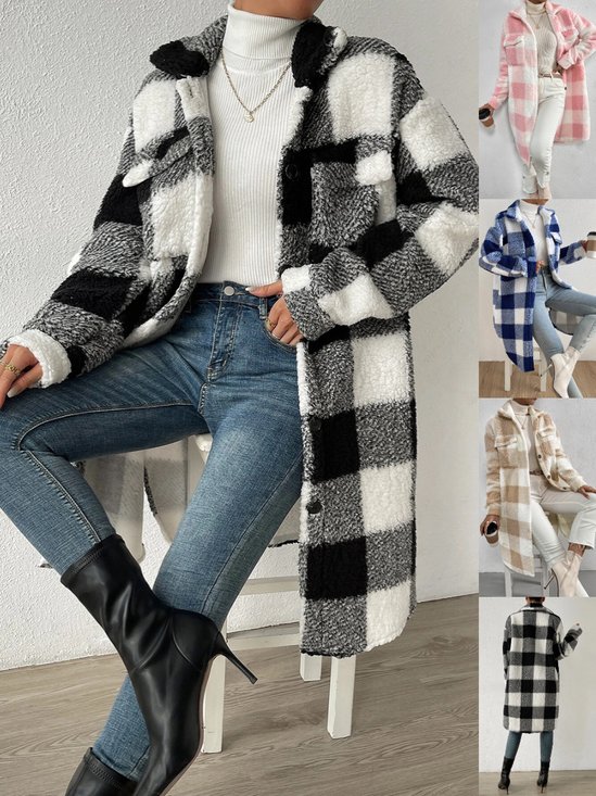 Lady Romance Buckle Coral Velvet Shawl Collar Coat