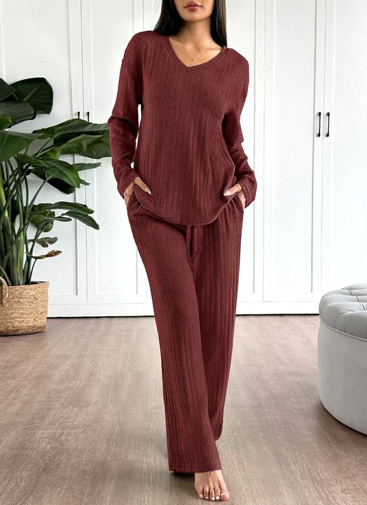 Plain Simple Cotton Two-Piece Set