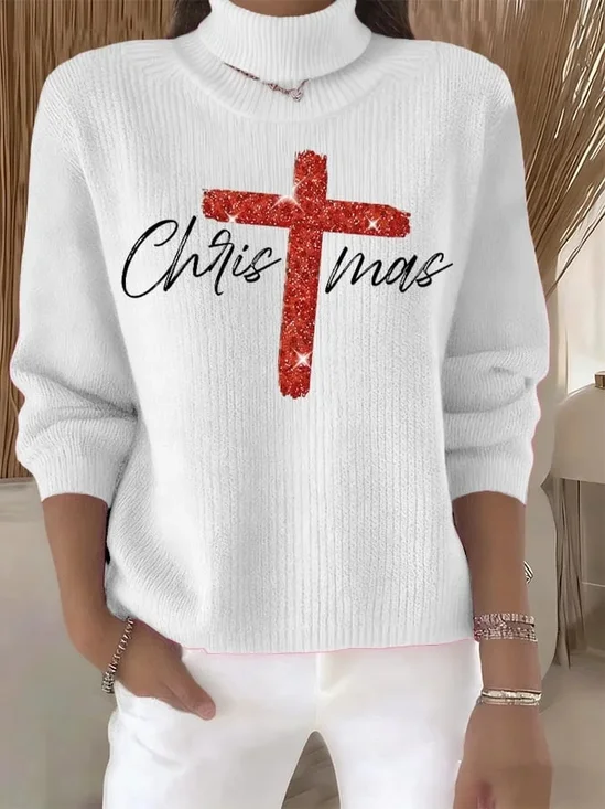 Turtleneck Loose Vintage Christmas Sweater