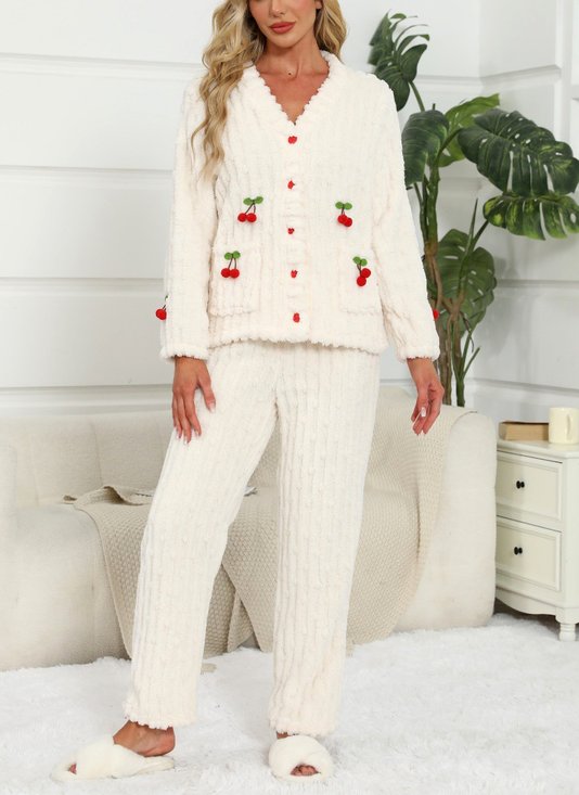 Casual Plain Two-Piece Set