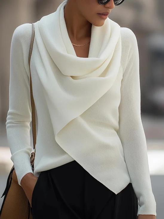 Plain Regular Fit Simple Knit Top
