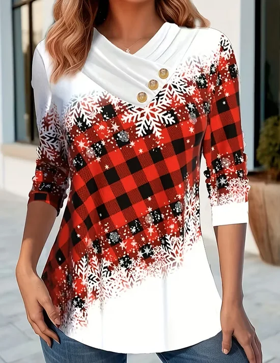 Christmas Loose Casual Others T-Shirt