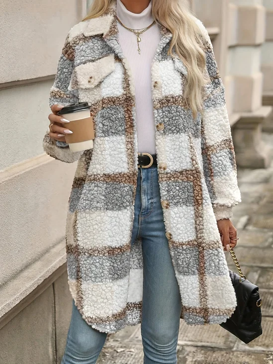 Shawl Collar Casual Trench Coat