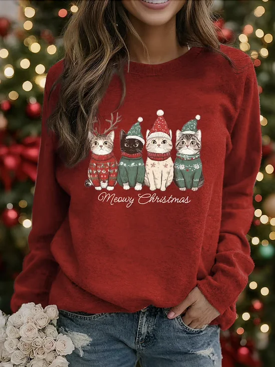 Casual Crew Neck Sweatshirt
