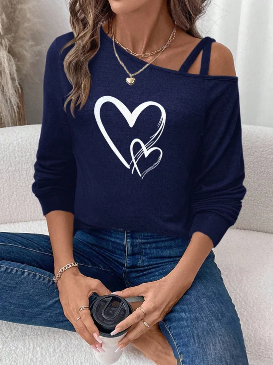 Regular Fit Geometric Casual T-Shirt