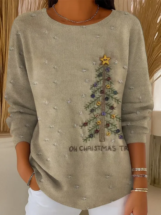 Printing Casual Christmas Sweater