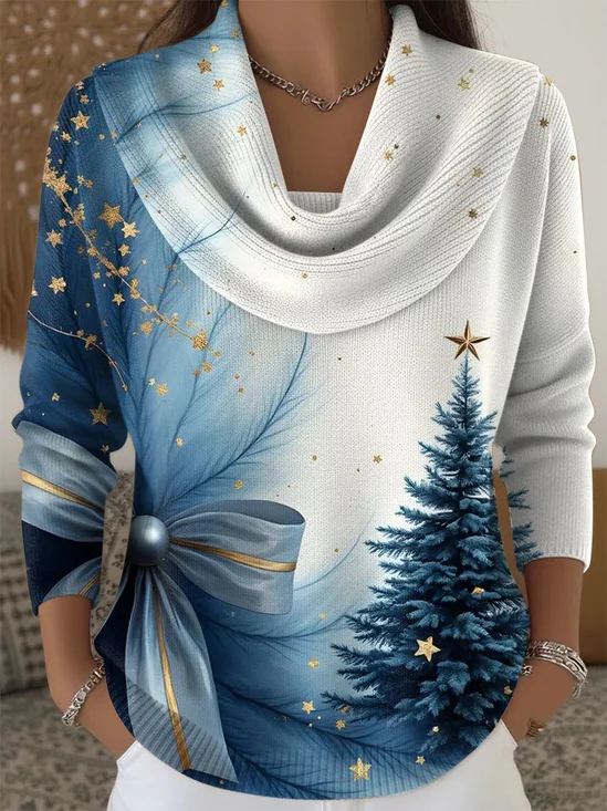 Simple Gradient Pattern Others Loose Sweater