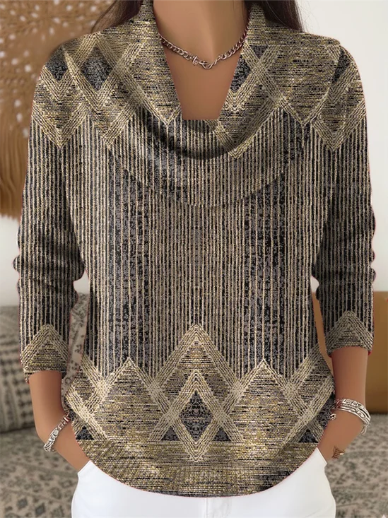 Simple Others Geometric Loose Sweater